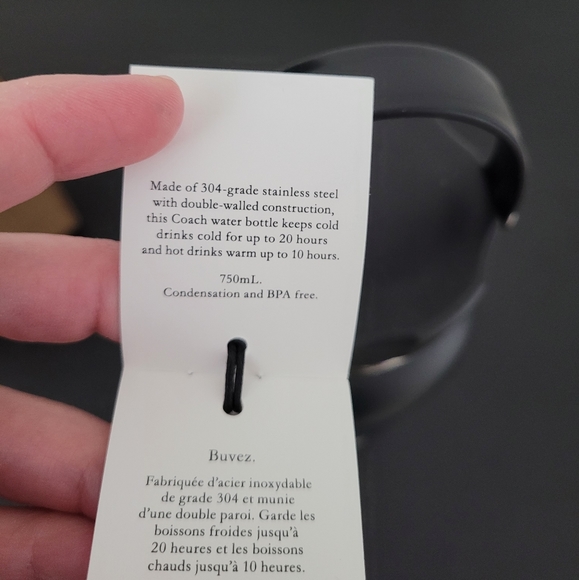 Coach stainless steel water bottle NWT - Picture 2 of 3